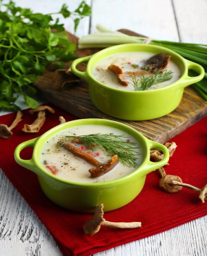 Cream of Tomato, Mushroom, Celery, Spinach